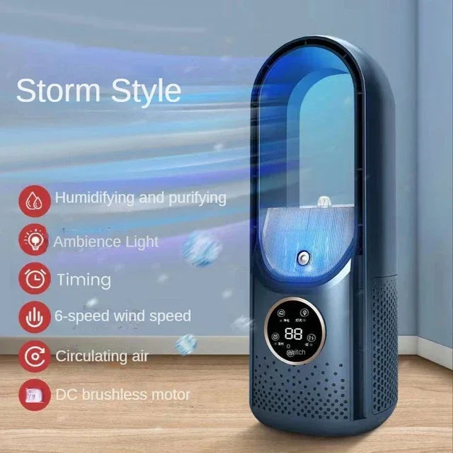 Luniova AirGlide - 3- in -1 Bladloze USB Aircooler met Luchtbevochtiger & Luchtreiniger