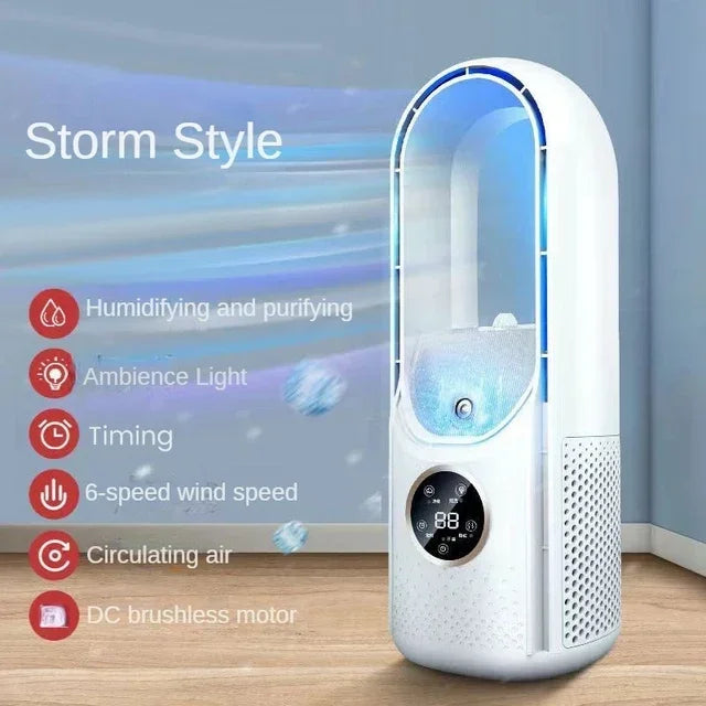 Luniova AirGlide - 3- in -1 Bladloze USB Aircooler met Luchtbevochtiger & Luchtreiniger