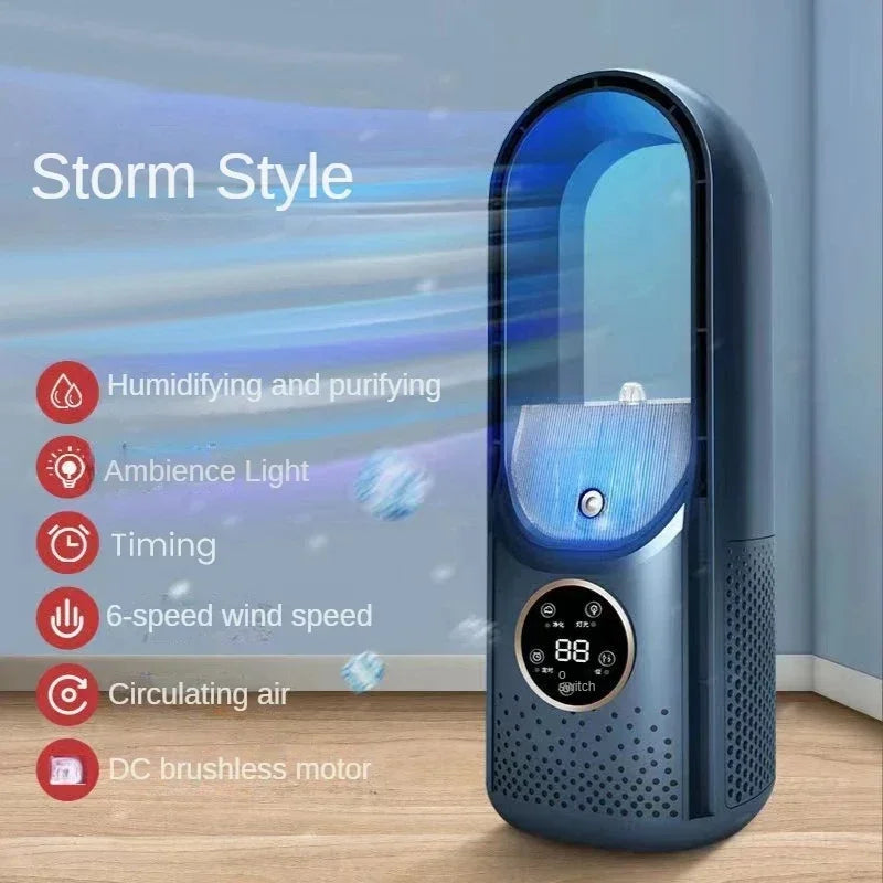 Luniova AirGlide - 3- in -1 Bladloze USB Aircooler met Luchtbevochtiger & Luchtreiniger